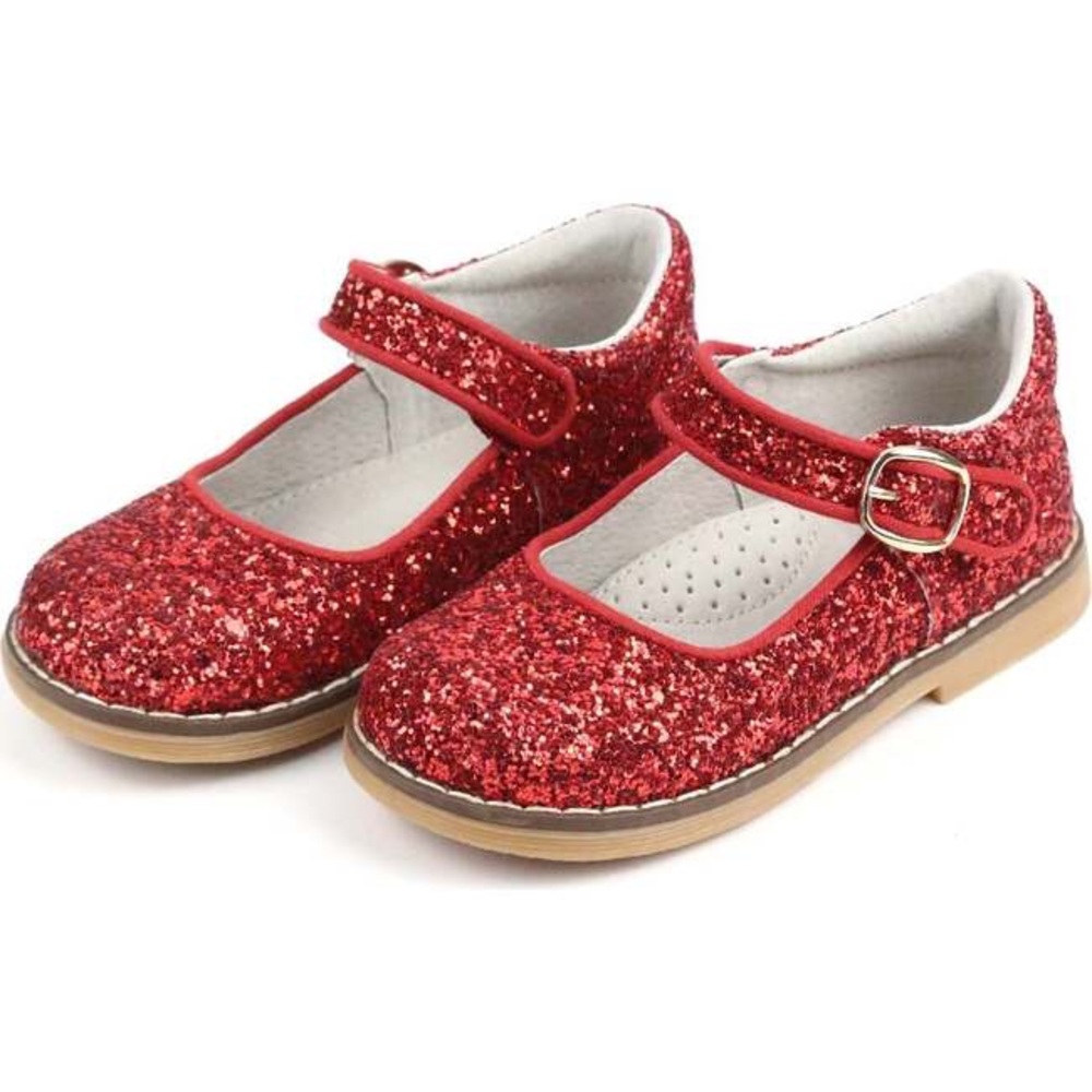 L’amour Natasha red sparkle mary janes
